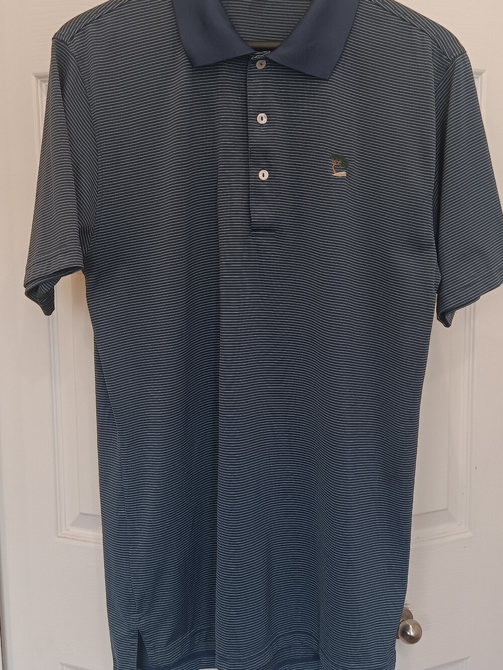 Peter Millar Golf Polo Summer Comfort Micro-Striped Jupiter Hills Club Size L